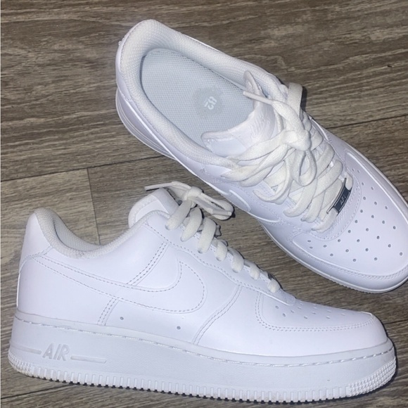Nike Air Force 1 Low White Sneakers - Picture 1 of 8